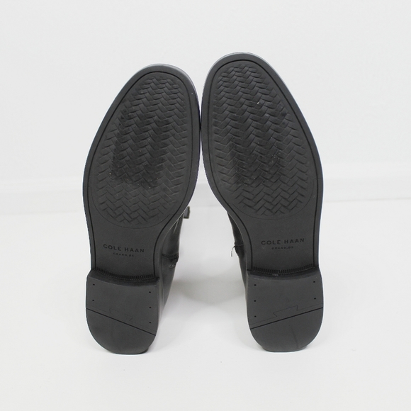 Cole Haan Black Knee High Leather Riding Boot - Picture 9 of 11